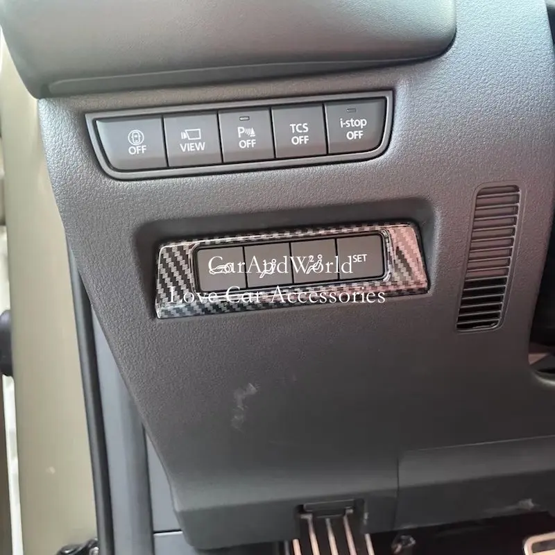 

Накладки для фар левой консоли, кнопки регулировки, Обложка рамы, ABS, углеродное волокно, аксессуары для салона автомобиля Mazda CX-50 CX50 2023 2024