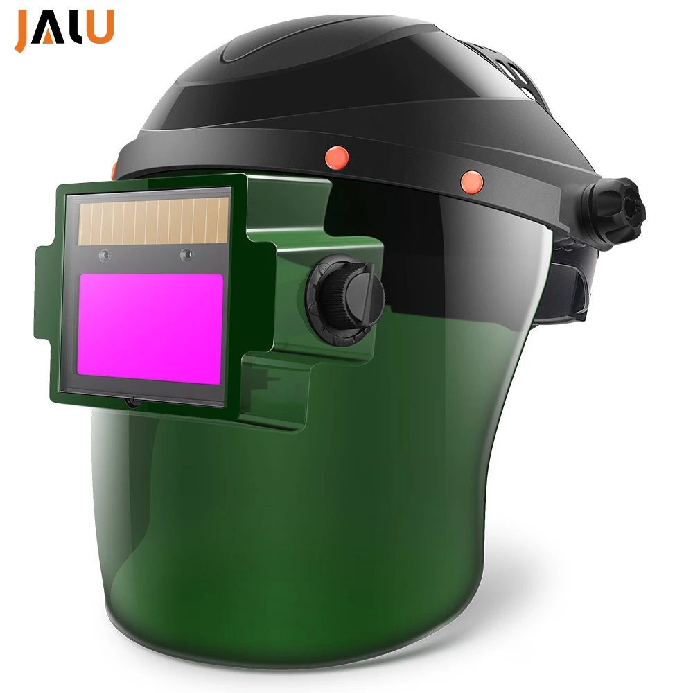 Black welder mask Solar Auto Darkening Splash Proof Safety Welding Mask Air Fed Welding Helmet Welding Protective cap  - buy with discount