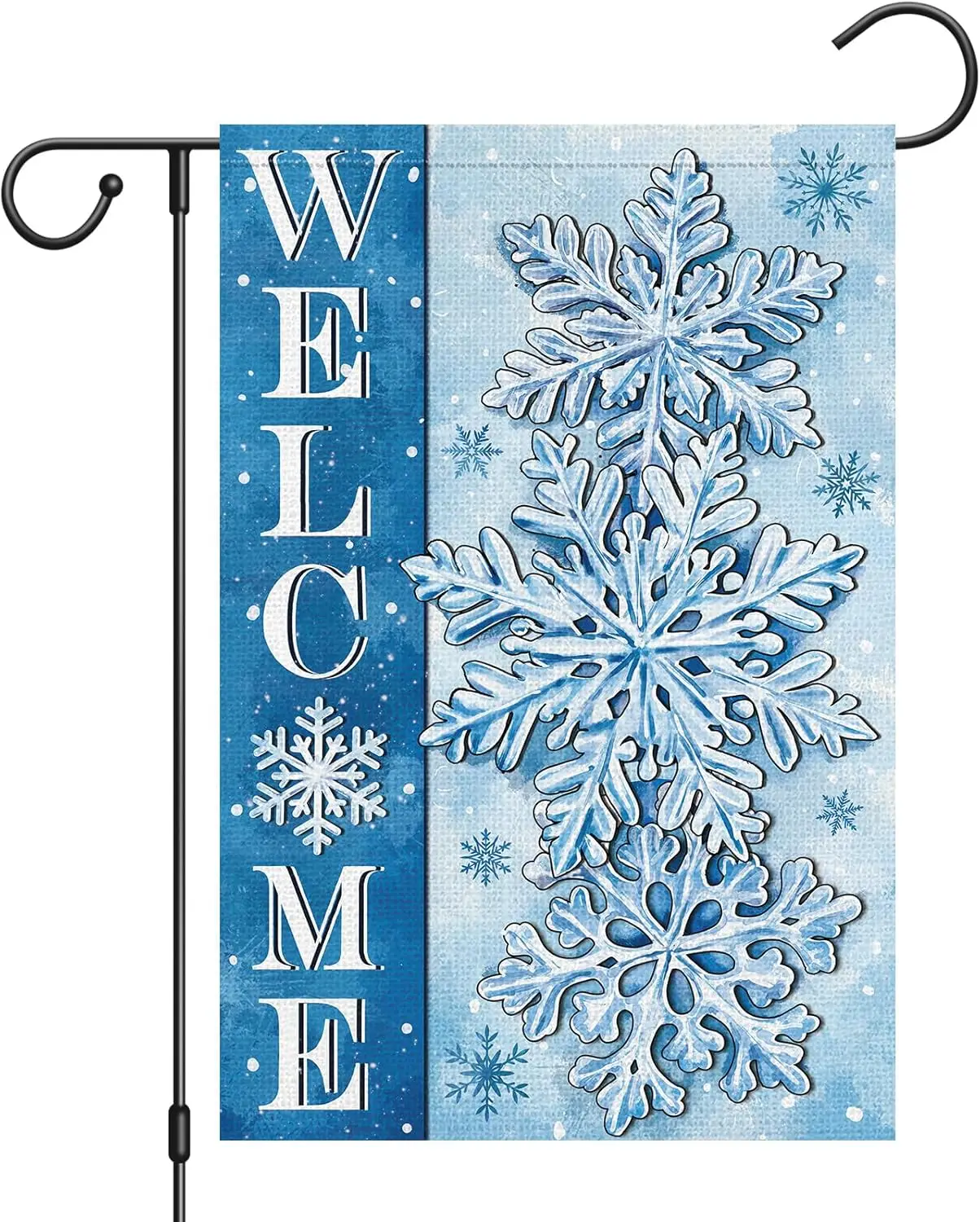 Heyfibro Добро пожаловать флаг для зимнего сада 12x18 дюймов двухсторонние мешковины