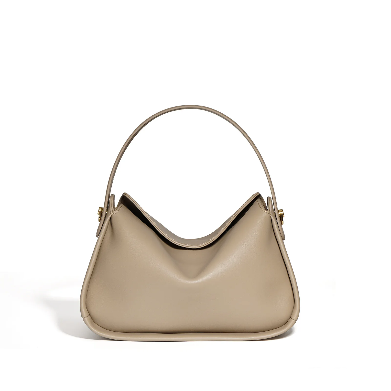 Senior sense of cowhide leather crossbody bag 2023 new fashionable hundred handbag female niche commuter shoulder bag female