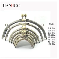 wholesale 6 5 20cm metal semicirc frame purse handle coin bags metal kiss clasp lock frame accessories