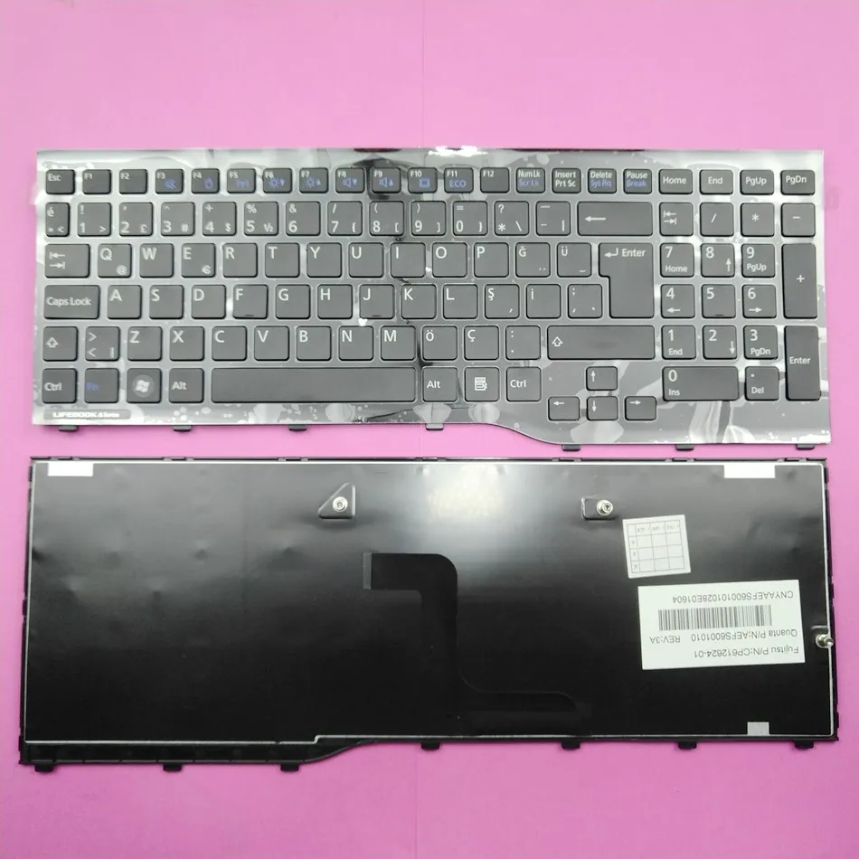 

Turkish Laptop Keyboard for Fujitsu Lifebook AH552 A552 CP581751-01 CP611954-01 A series TR Layout