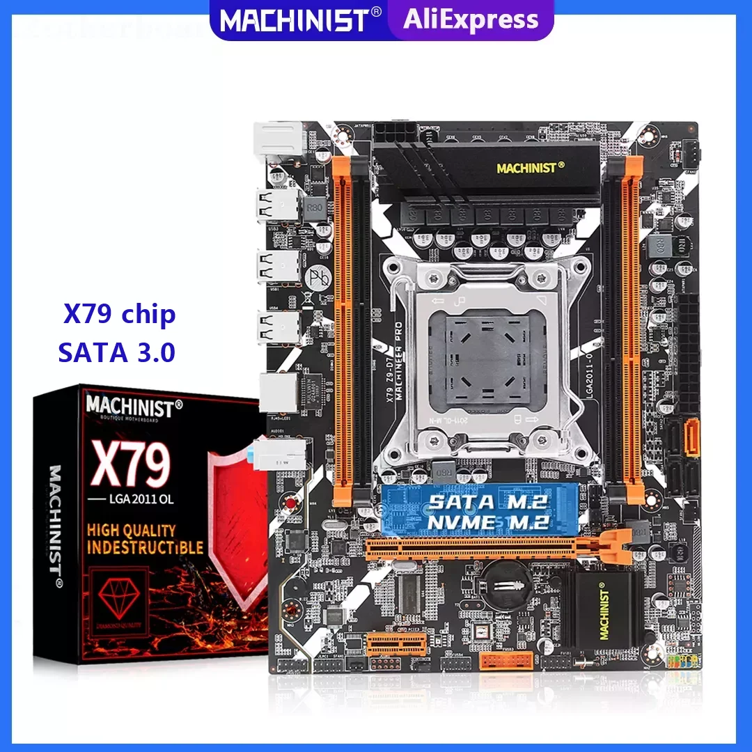 

MACHINIST X79 Motherboard LGA 2011 Support Xeon E5 2670 2650 V2 CPU Processor M-ATX 4*DDR3 ECC RAM Memory RAM SATA X79-Z9-D7