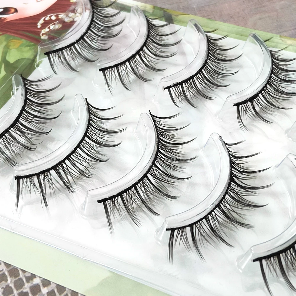 5 пар натуральные ресницы ручной работы