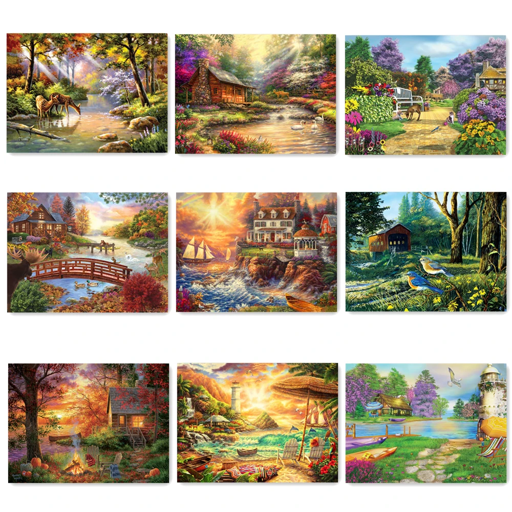 

DIY 5D Diamond Painting Scenic Series Kit Full Drill Square Round Embroidery Mosaic Art Picture Of Rhinestones Home Decor Gifts