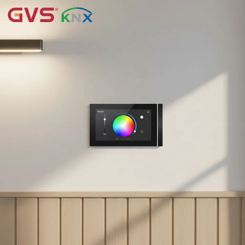 Фото Центральная панель управления KNX с 5-дюймовым IPS-экраном, интеллектуальная система управления домом и зданиями, умный настенный выключатель №1