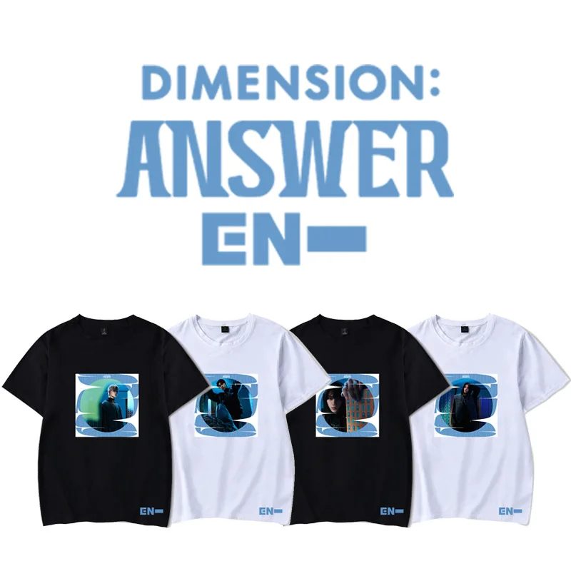

ENHYPEN Dimensions: Answno JUNGWON JAKE SUNGHOON Metallo T-shirt NI-KI JAY HEESEUNG Short Sleeve Top for ENGENE