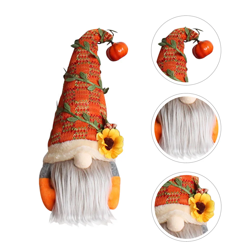 

Faceless Gnome Decor Lovely Dwarf Halloween Home Children's Toy Pumpkin Sunflower Dinner Table Decorations