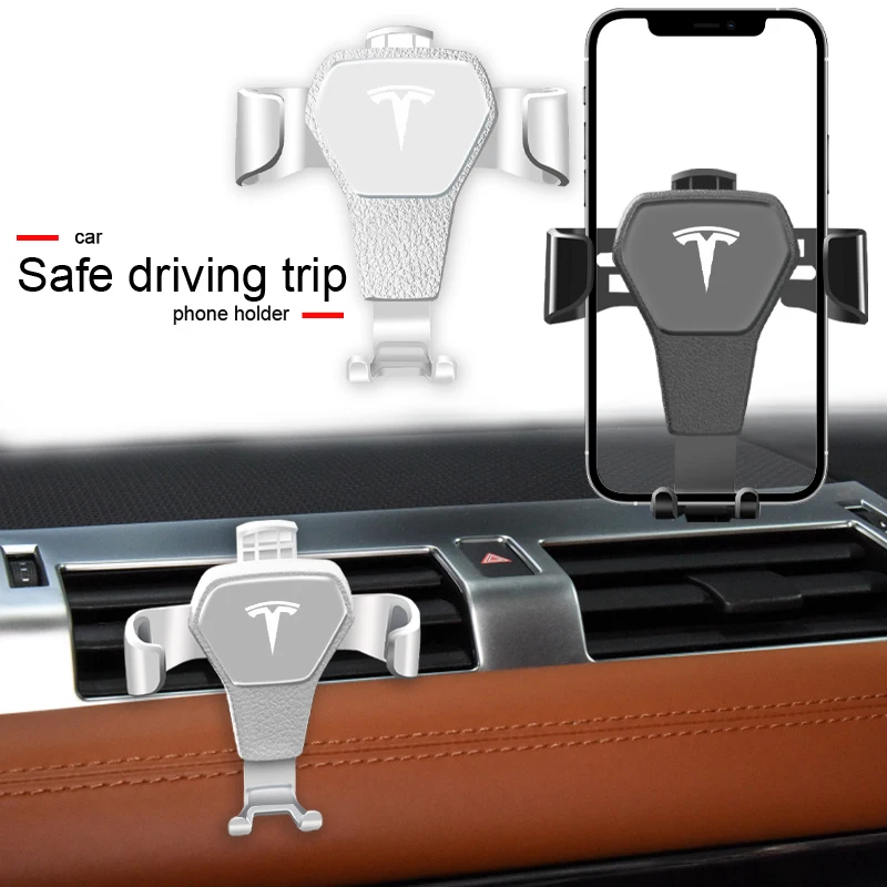 

Car Phone Holder Mobile Stand Smartphone GPS Support Mount for Tesla Model 3 2022 Y X S for For iPhone 13 12 11 Pro 8 Samsung