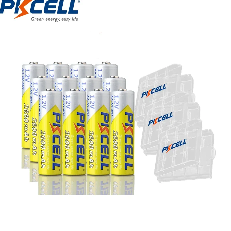 Аккумуляторная батарея PKCELL 12 шт. 2600 мАч 1 2 В Ni-MH