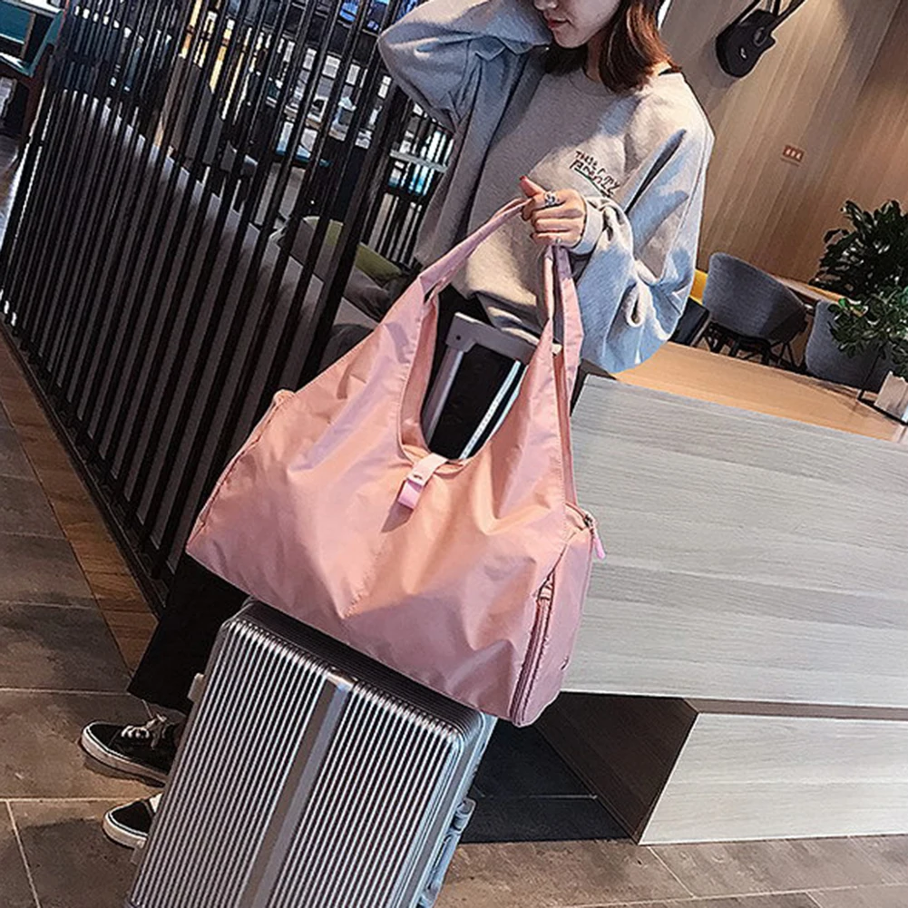 

Fashion Oxford Cloth Women Shoulder Bags Ladies Travel Fitness Yoga Sports Tote Solid Casual Large Capacity Shopping Handbags