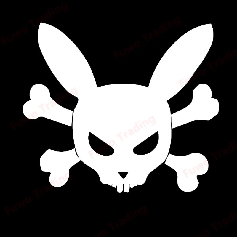 

Fuwo Trading Cool Scary Rabbit Skull and Bones Creative Vinyl Car Styling Stickers Decal Cover Scratches/Scratch-Proof