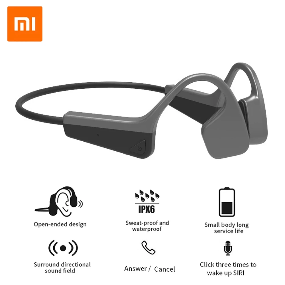 

Xiaomi Bone Conduction Sports Headphones Wireless Earphone Bluetooth-Compatible Headset TWS Hands-free With Mic For Running