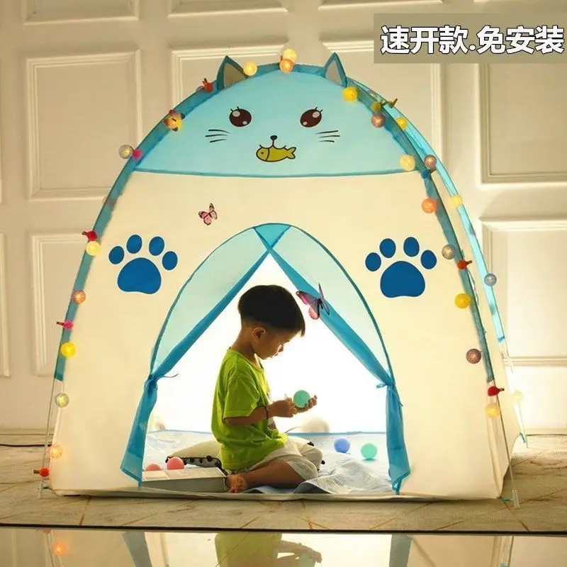 

1,3 м портативная детская игровая палатка дом принцессы замок детский игровой домик замок складная палатка для девочек и мальчиков украшени...