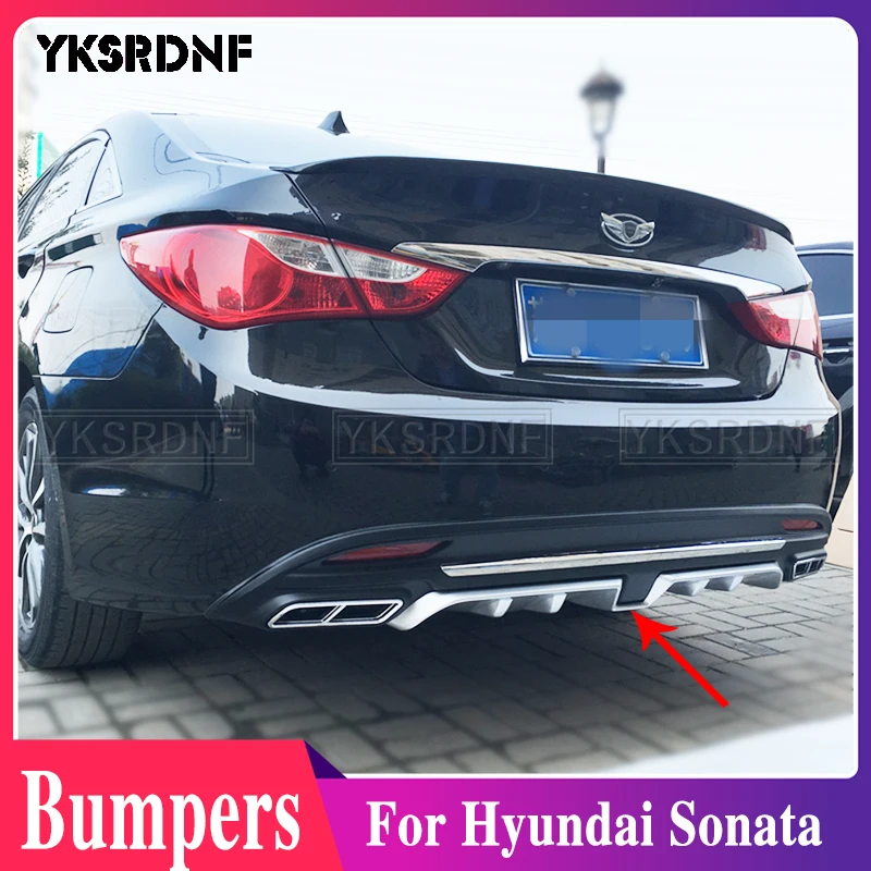 

For Hyundai Sonata 2016 ABS Rear Bumper Diffuser Bumpers Protector Guard Protector Skid Plate Bumper Spoiler Cover 1Pcs