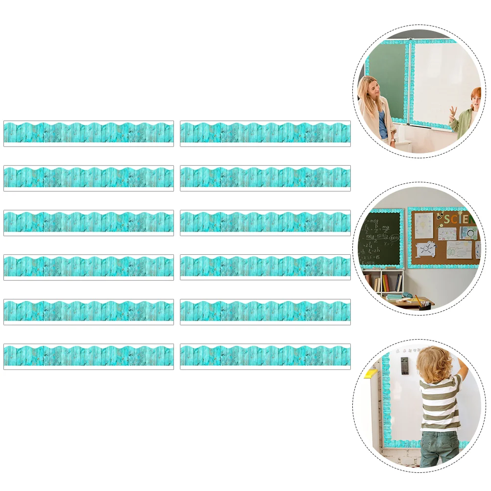 

12 Pcs Whiteboard Border Magnetic Borders Classroom Bulletin Attraction Decore Adorable Trim Pvc Decorations