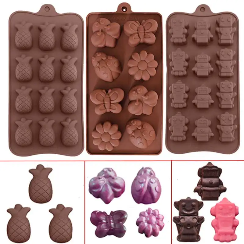 

Mold for baking Silicone Chocolate 15 Shapes baking Tools Non-stick cake mold Jelly and Candy DIY Pastry and bakery accessories