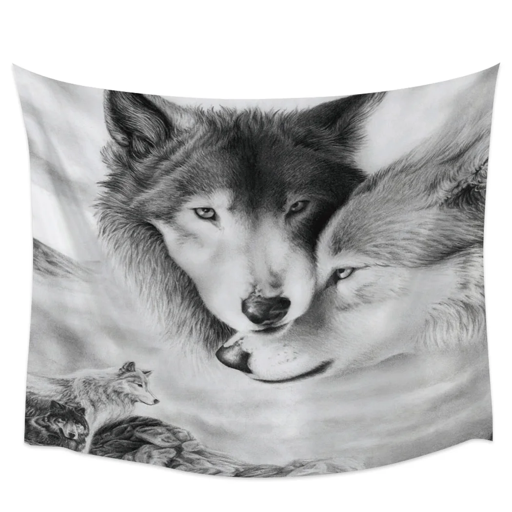 

Animal Wolf Wall Tapestry Home Wall Decor Tapestry Bedroom Tapestry Wall Hanging Picnic Mat Yoga Mat