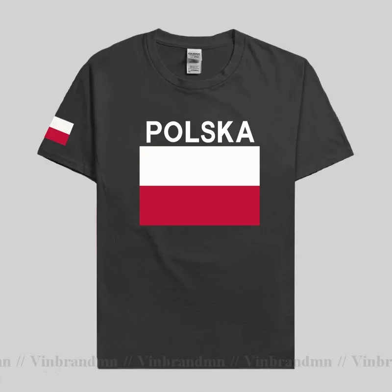 Польша Мужская футболка Польские трикотажные изделия Хип-хоп Нация Команда