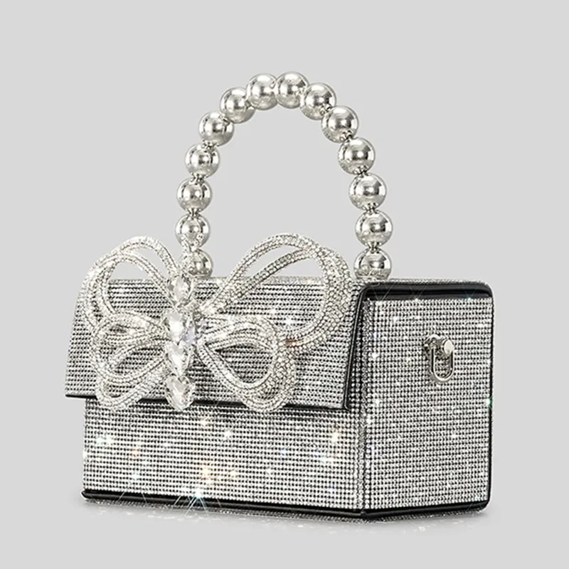 Женская вечерняя сумка-клатч с бриллиантами