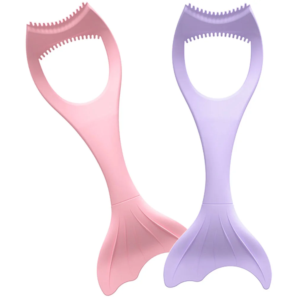 

2 Pcs Girl Mascara Brush Bridegroom Girls Stickers Silica Gel Eyeliner Applicator Tool