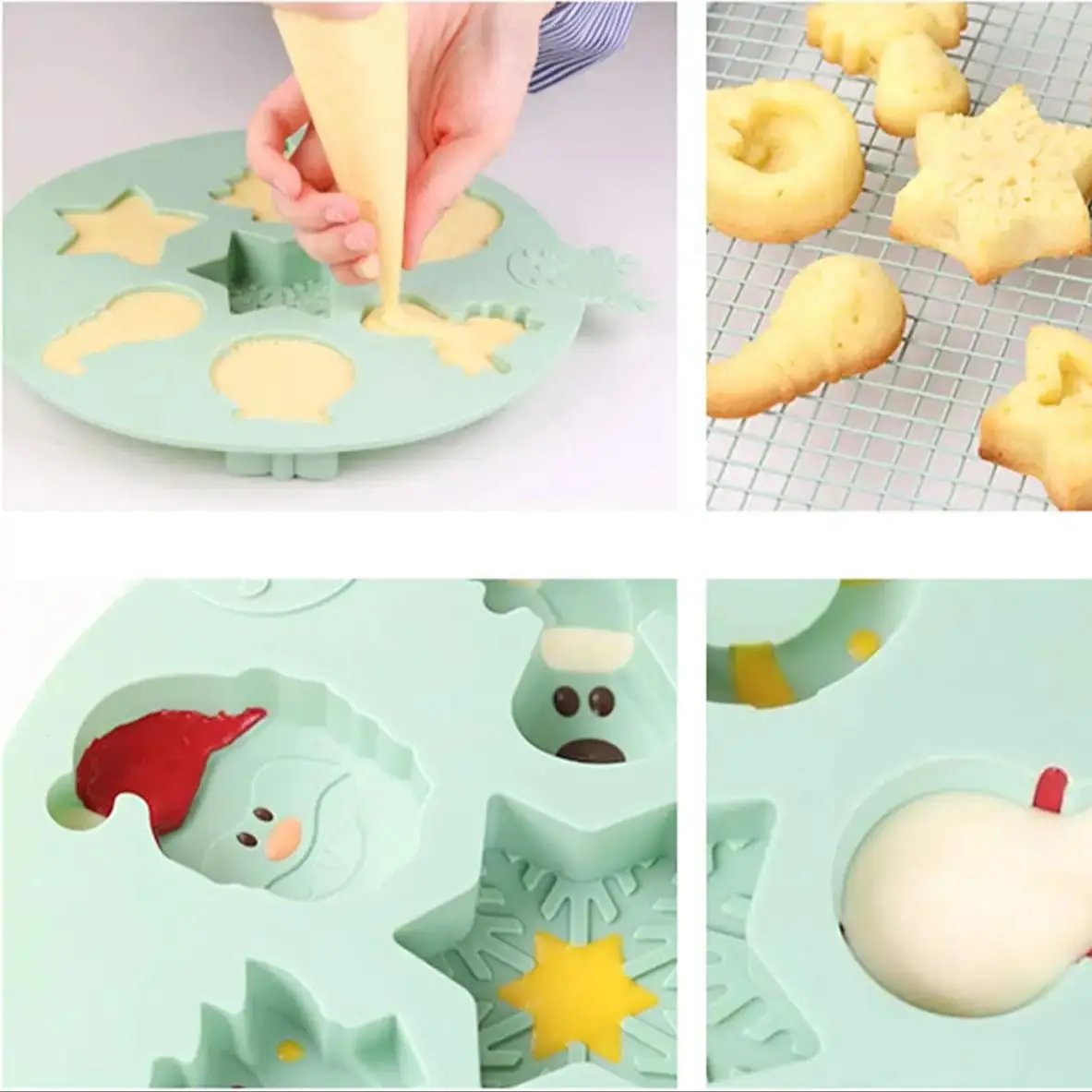 2 упаковки рождественских силиконовых форм антипригарная искусственная форма