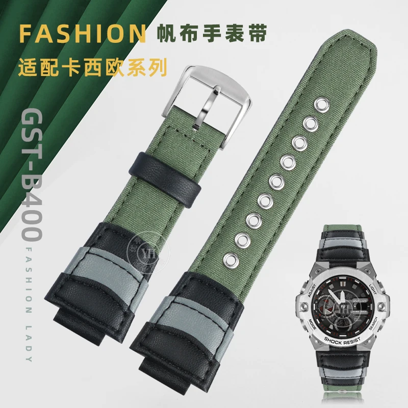 

Высококачественные Аксессуары для ремешка для CASIO GST-B400 / DW5600 / GM-5600 / DW5600 / GW-5000 холщовый нейлоновый ремешок 14 мм 16 мм