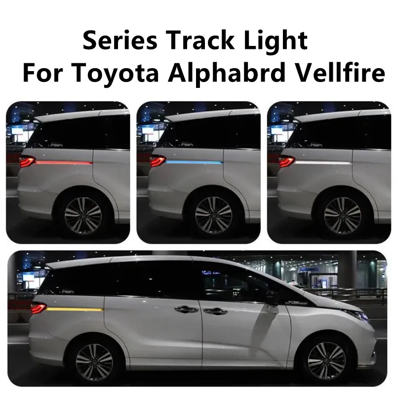 

1 Set Car LED Daytime Running Light For Toyota ALPHARD VELLFIRE Track Light Atmosphere Light Door Light Flow Yellow Turn Signal