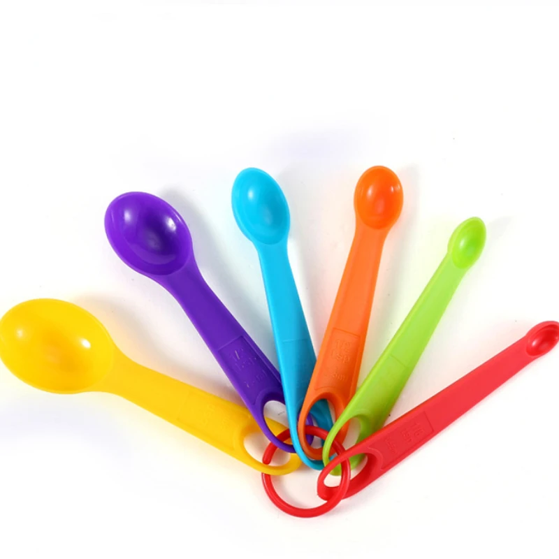 12-Piece Set With Scale Colorful Plastic Measuring Spoons Flour Measuring Cup Seasoning Spoon Kitchen Baking Tools Accessories images - 6