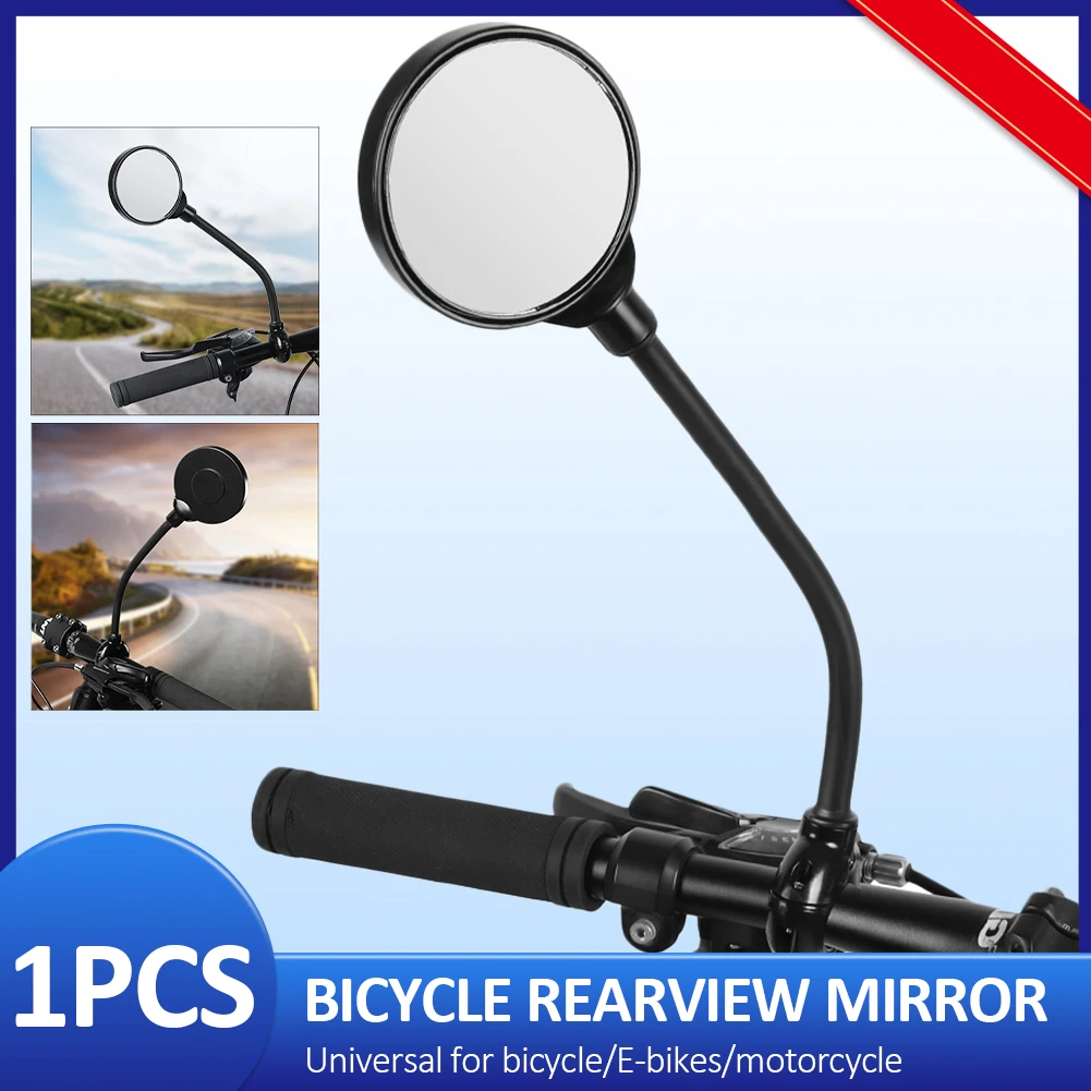 

Universal Bicycle Rearview Mirror Wide Rotate 360 Degrees Range Back Side Reflector Adjustable Handle RearView Cycling Accessory