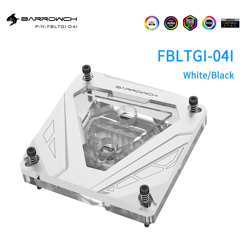 Barrowch CPU Water Cooling Block M Series for Intel 1700/115X/X99/x299 Future Mechanical Style Liquid Cooler FBLTGI-04I