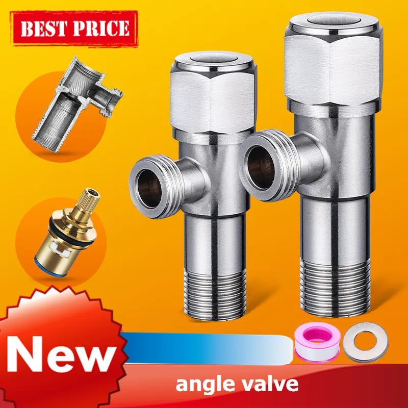 

S093 Bathroom Toilet Faucet Stainless Steel Angle Valve 1PC