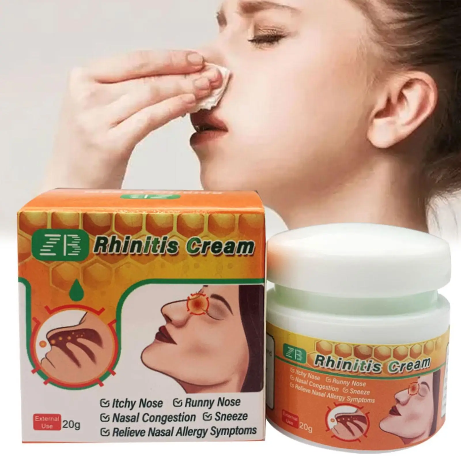 

Propolis Nasal Rhinitis Cream Treatment Acute Chronic Allergic Rhinitis Sinusitis Nasal Ointment Nose Congestion Anti Snoring