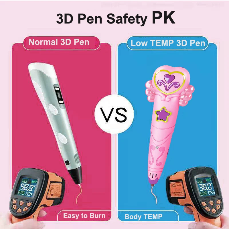 Беспроводная 3d-ручка низкотемпературные 3d-ручки для печати 3d-карандаш рисования