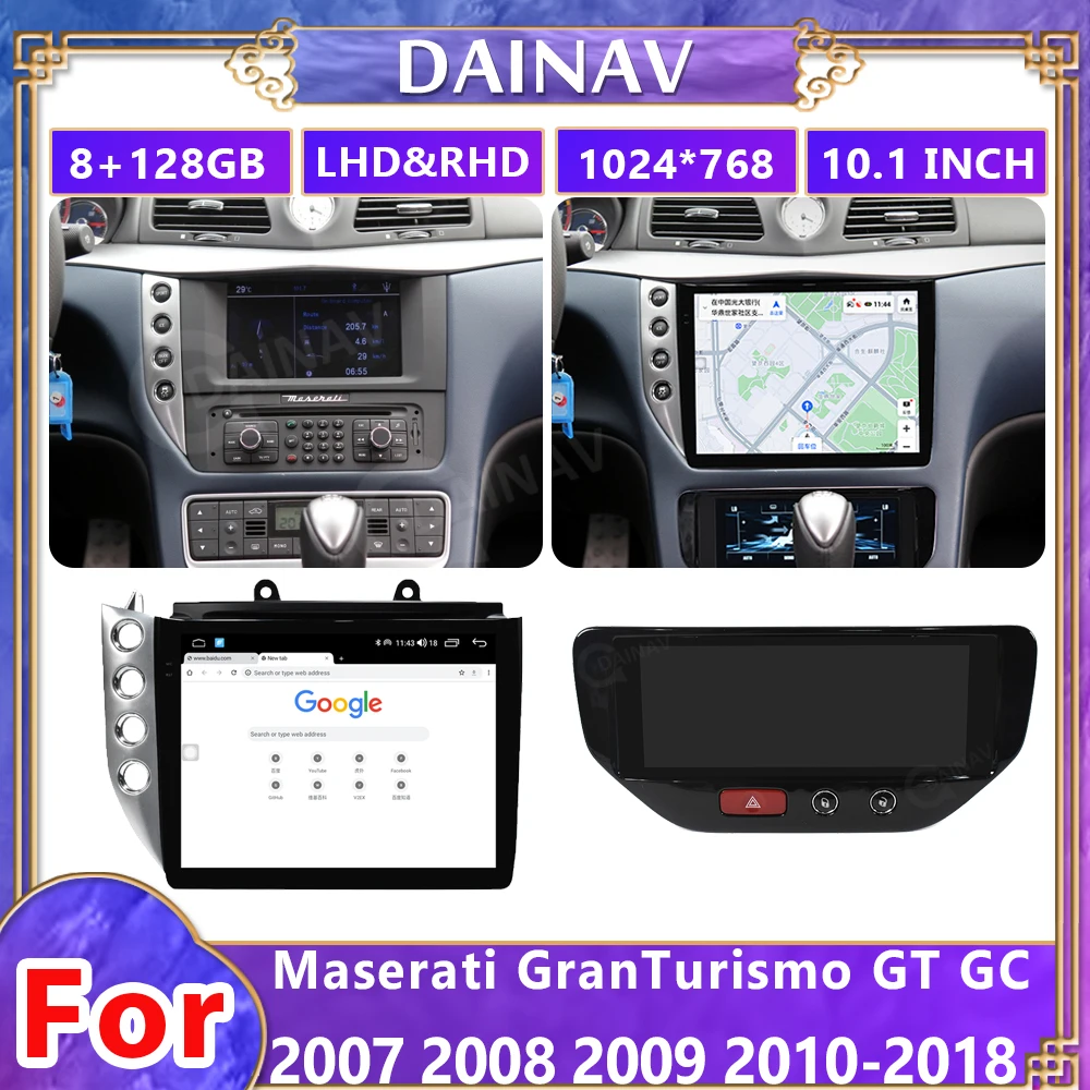 

Автомобильный стерео-проигрыватель для Maserati grantour GT GC 2007-2018 Android 12 Android автомобильный мультимедийный проигрыватель GPS-навигация беспроводной Carplay