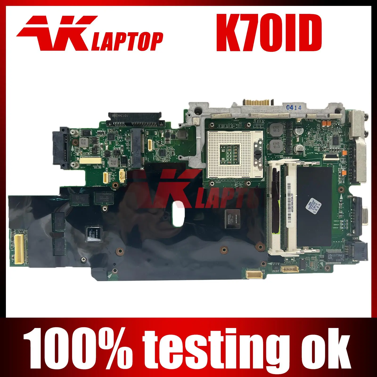 

K70ID Mainboard REV2.0 For ASUS K70ID K70I Laptop Motherboard 100% Test free shipping