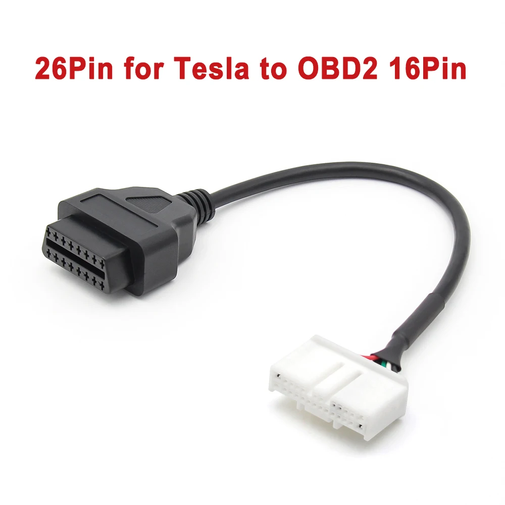 

Разъем OBD2 для Tesla Model 3 26Pin OBD 2, диагностические автомобильные инструменты, кабель «штырь-гнездо» для Tesla Model Y, автомобильный адаптер
