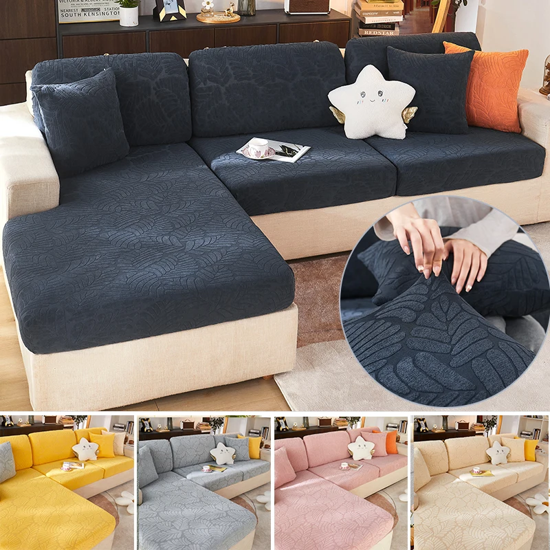 

XAXA Jacquard Sofa Seat Cushion Cover Thickened Living Room Couch Protective Ceat Slipcover Pet Children Anti-Scratch Washable