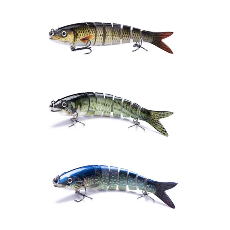 

3 Pcs Multi Jointed Fishing Lures 135mm/20g Crankbait 8 Segments Wobblers Artificial Bait Hard Swimbait