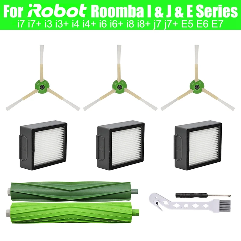 

Сменные детали для робота-пылесоса Irobot Roomba I7 I4 I6 I8 J7 E5 E6 E7, фильтр НЕРА, основная боковая щетка