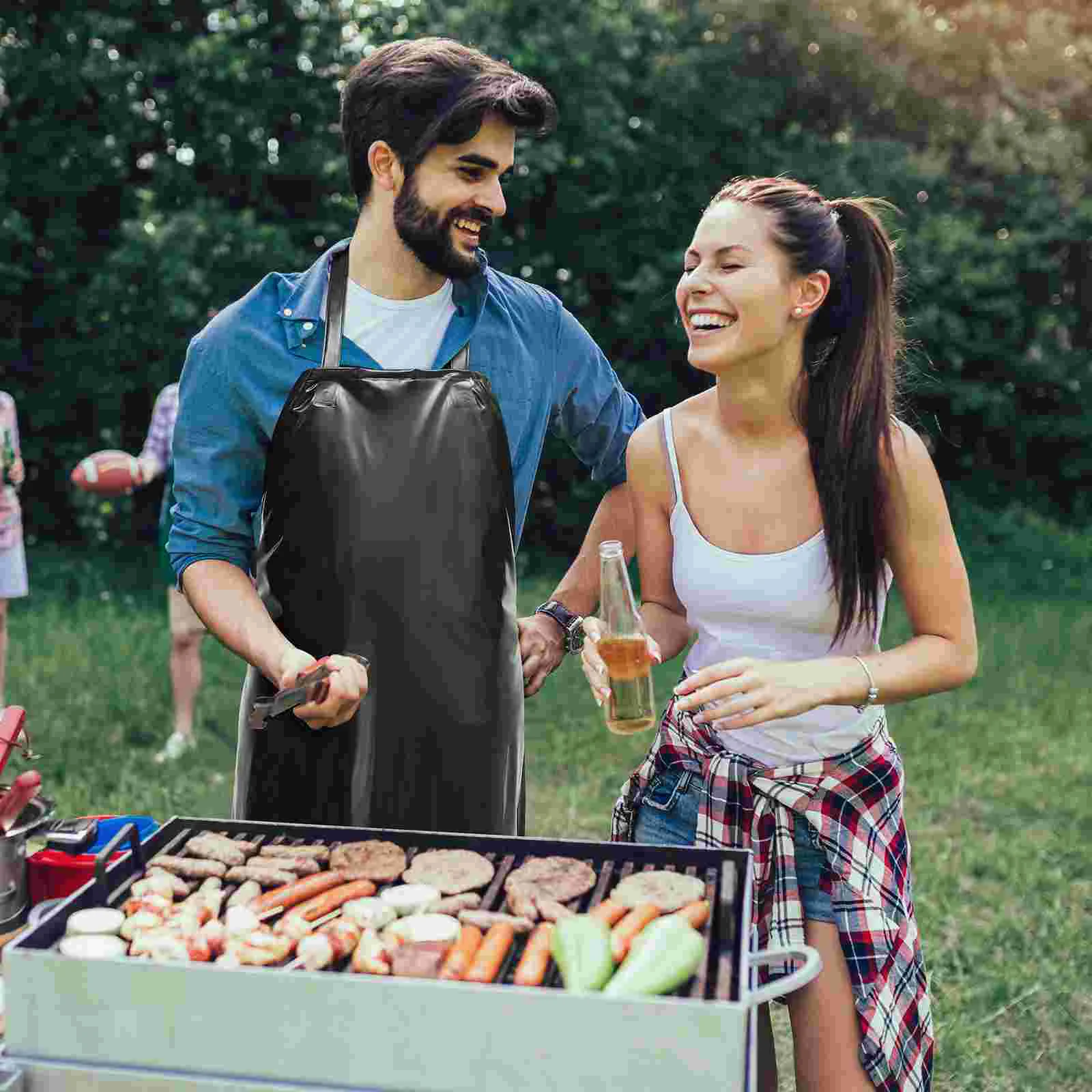 

Apron Aprons Workwaterproof Rubber Kitchen Men Dishwashing Vinyl Butcher Cooking Industrial Neckbib Grooming Resistant Chef Dog