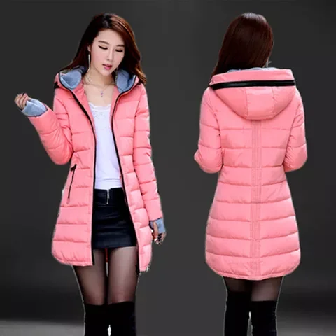 

2023New wholesale 2017 Winter Hot sale fashion casual women's warm jacket plus size thick long Lady bisic Coats