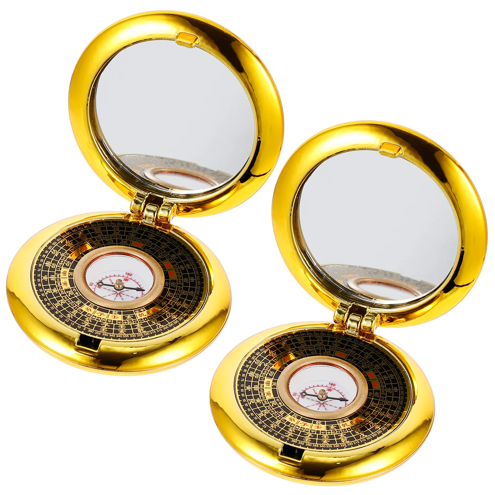 

2 Pcs Hand Held Compasses Pocket Tools Automatic Compass Magnetic Tool Pocket Compass Cover Copper Compass