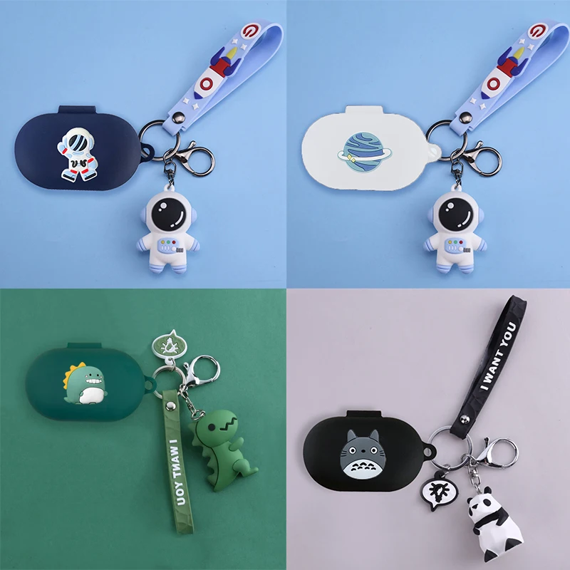 

For QCY T16 Case Cartoon Astronaut/Dinosaur/Panda Earphone Cover Cute for QCY T16 TWS Silicone Hearphone Box Accessories