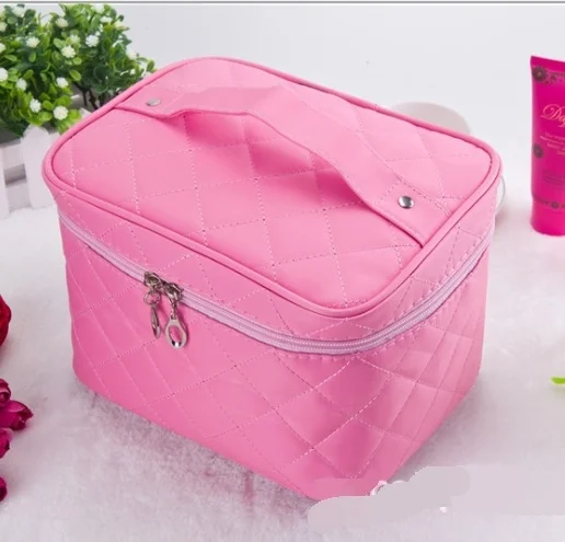 

Новая стеганая профессиональная косметичка, Женская вместительная сумка для хранения, дорожная сумка для туалетных принадлежностей