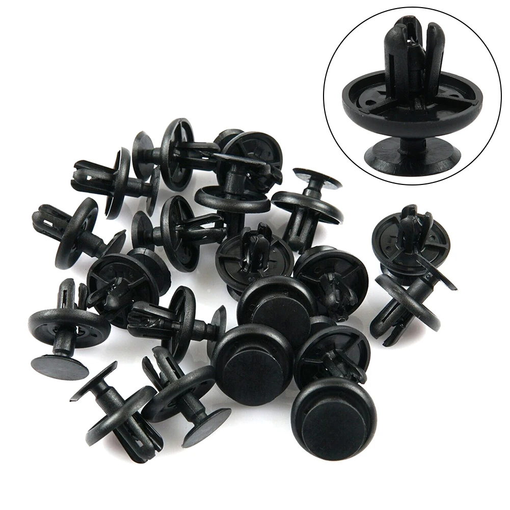 

25x Car Plastic Push Clips Hood Engine Under Cover 90467-07201 For Toyota For Lexus For ES300 ES330 2002-On Replacement