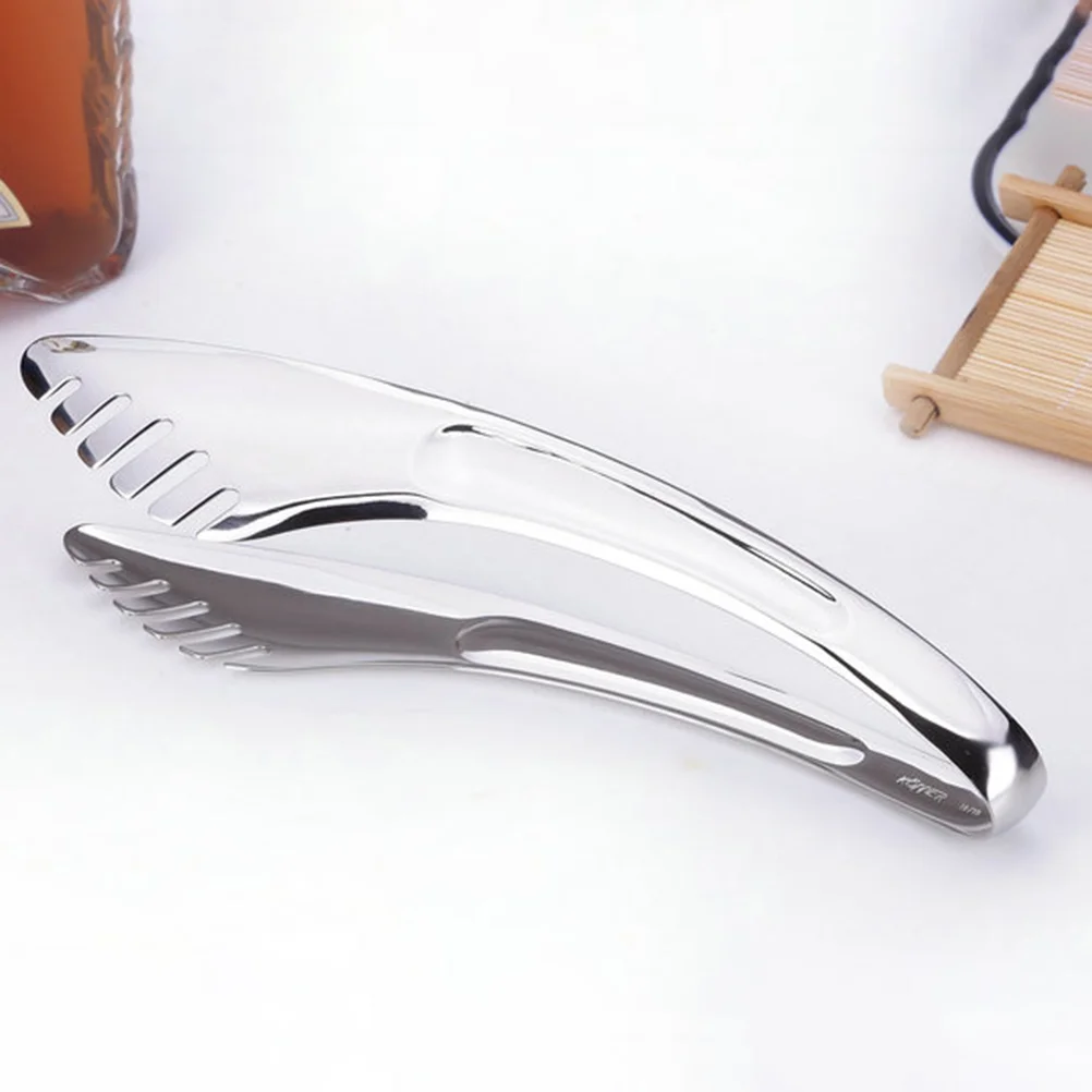

3pcs Kitchen Serving Tongs Stainless Steel Catering Clip Multifunctional Vegetable Bread Clamp Buffet Utensils for Home