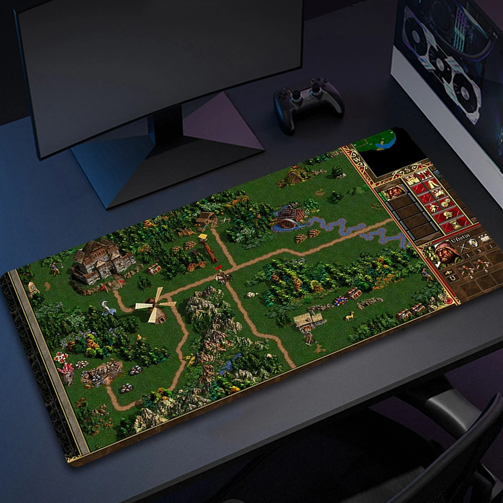 

Коврик для мыши Hero of Might and Magic 3, большие игровые компьютерные коврики, Настольный коврик, нескользящий коврик для ноутбука