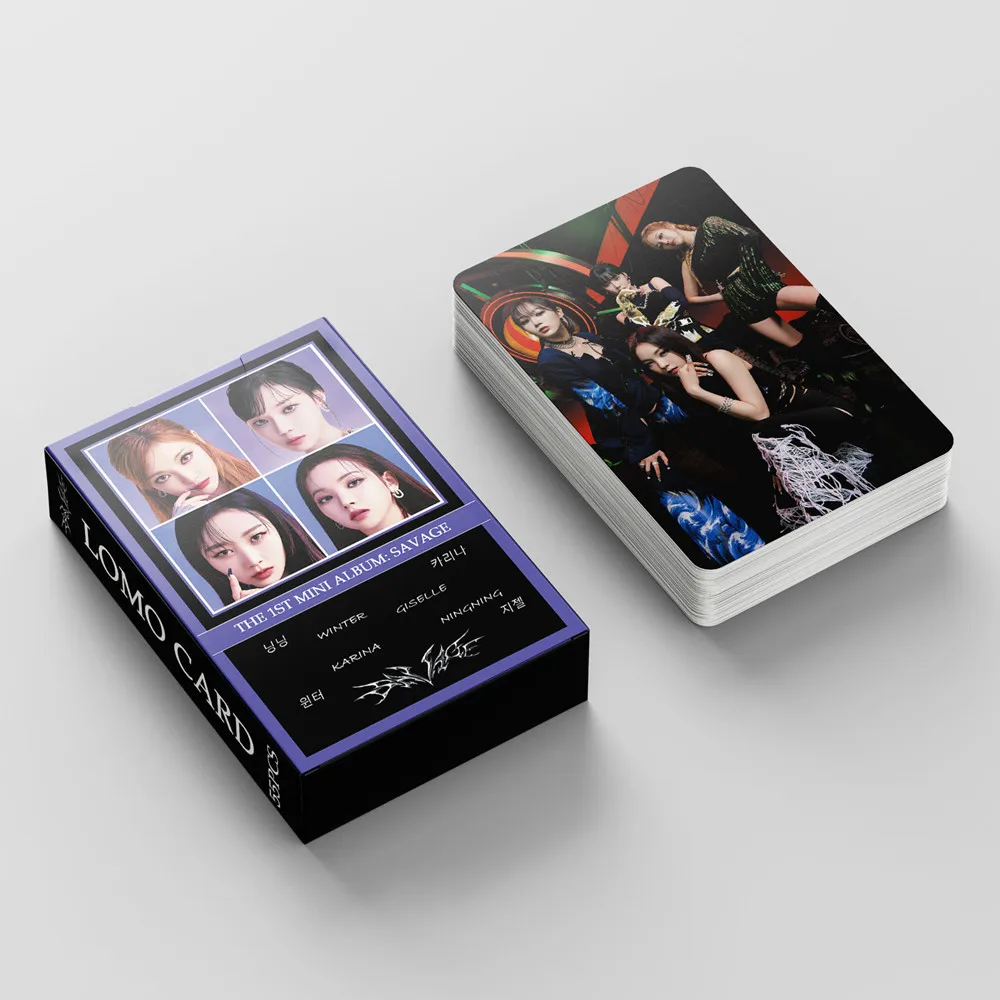 

55 шт./набор Kpop Aespa новый альбом лифы слишком короткие ломо-карты фотокарты зимние KARINA фотокарты Поклонники Коллекция фотооткрыток