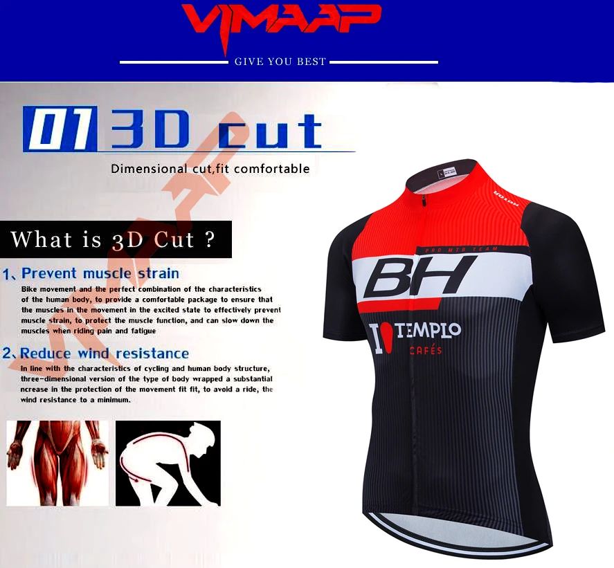 BH летняя велосипедная Джерси для мужчин Mtb с коротким рукавом велосипедный